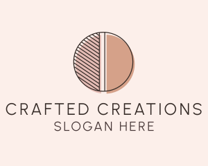 Brown Pastel Abstract Circle logo design