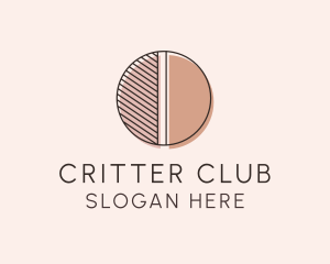 Brown Pastel Abstract Circle logo design