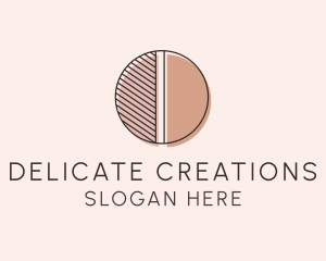 Brown Pastel Abstract Circle logo design