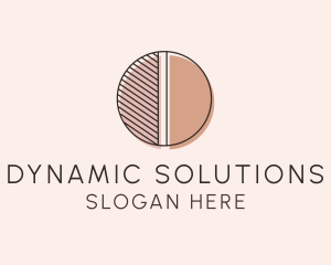 Brown Pastel Abstract Circle logo design