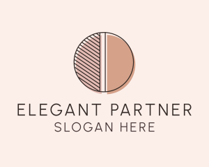 Brown Pastel Abstract Circle logo design