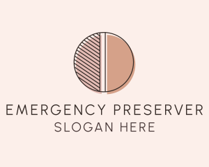 Brown Pastel Abstract Circle logo design