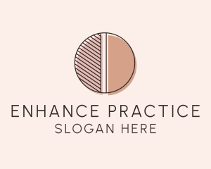 Brown Pastel Abstract Circle logo design