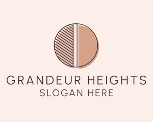 Brown Pastel Abstract Circle logo design