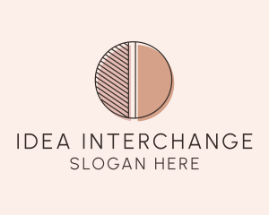 Brown Pastel Abstract Circle logo design