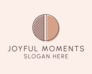 Brown Pastel Abstract Circle logo design