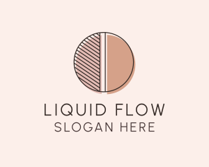 Brown Pastel Abstract Circle logo design