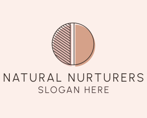 Brown Pastel Abstract Circle logo design