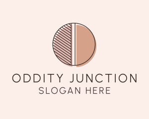 Brown Pastel Abstract Circle logo design