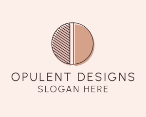 Brown Pastel Abstract Circle logo design