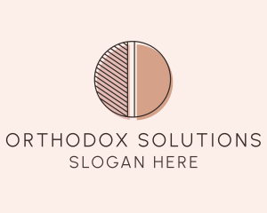 Brown Pastel Abstract Circle logo design