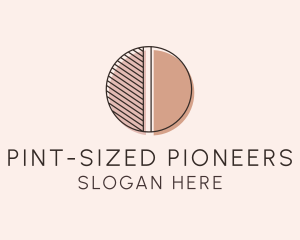 Brown Pastel Abstract Circle logo design