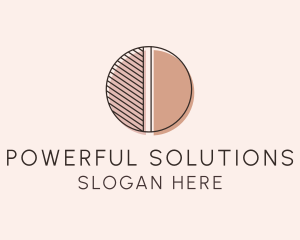 Brown Pastel Abstract Circle logo design