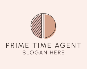 Brown Pastel Abstract Circle logo design