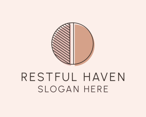 Brown Pastel Abstract Circle logo design