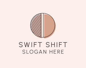 Brown Pastel Abstract Circle logo design