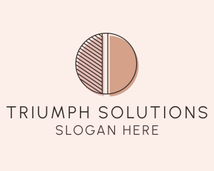 Brown Pastel Abstract Circle logo design