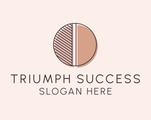 Brown Pastel Abstract Circle logo design