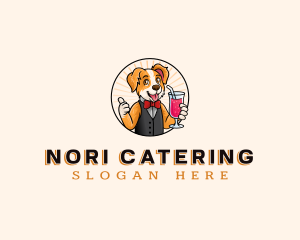 Dog Drink Waiter logo design