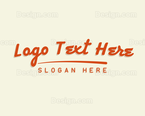 Cursive Retro Business Logo