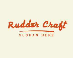 Cursive Retro Business logo design