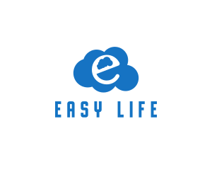 Cloud Letter E logo design