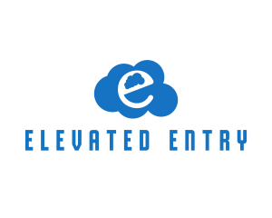 Cloud Letter E logo design