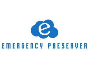 Cloud Letter E logo design