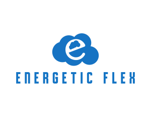 Cloud Letter E logo design