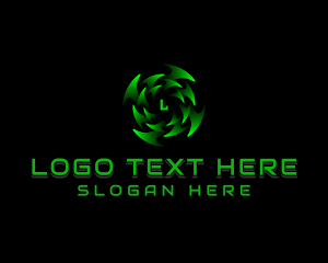 Whirl - Digital Tech Vortex logo design