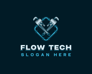 Pipe Plumbing Wrench logo design