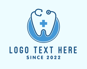 Dentist Stethoscope Tooth logo design