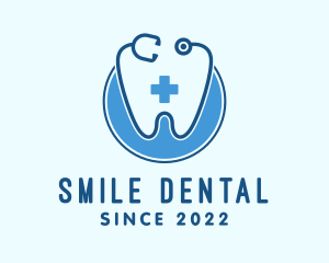Dentist Stethoscope Tooth logo design