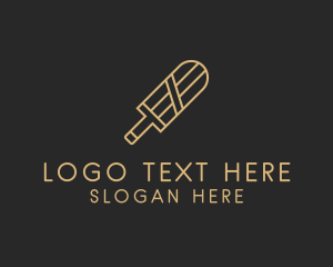 Minimalist Cricket Bat  Logo