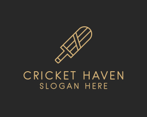 Minimalist Cricket Bat  logo