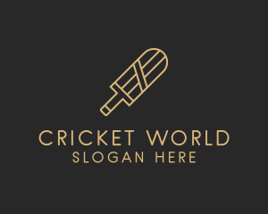 Minimalist Cricket Bat  logo