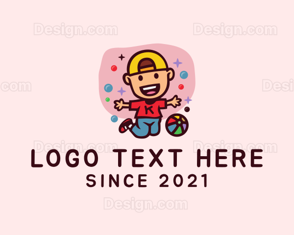 Playful Cartoon Kid Logo