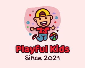 Playful Cartoon Kid logo design