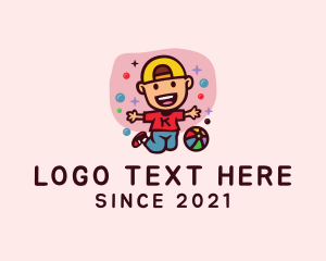 Playful Cartoon Kid logo design