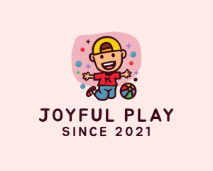 Playful Cartoon Kid logo design