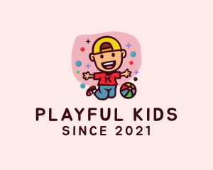 Playful Cartoon Kid logo design