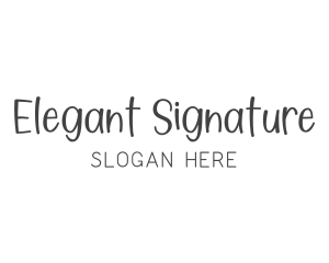 Fancy Handwritten Wordmark logo design