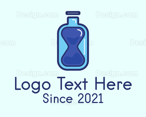 Water Bottle Hourglass Logo