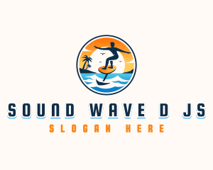 Foil Surfing Vacation logo design