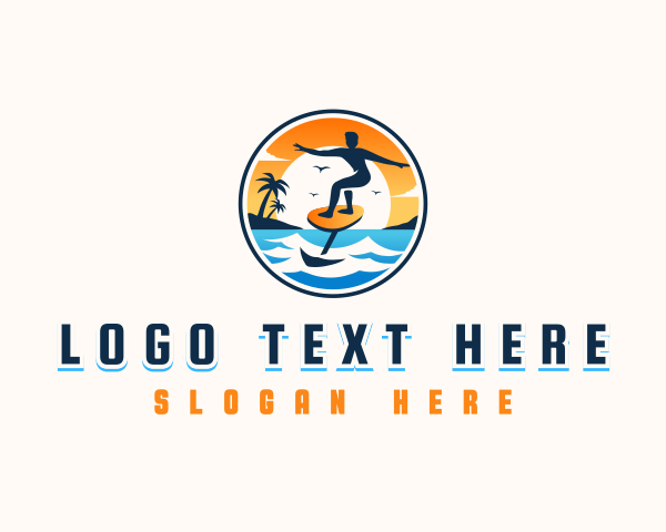 Foil Surfing logo example 3