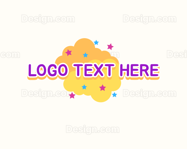 Cute Preschool Cloud Logo