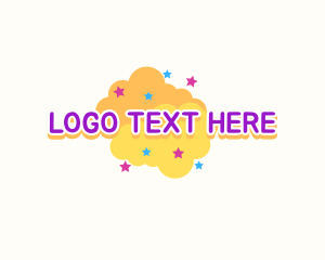Cute Preschool Cloud logo design