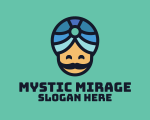 Magic Turban Mustach Man logo