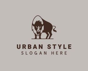 Native Bison Wildlife Logo
