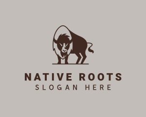 Native Bison Wildlife logo design